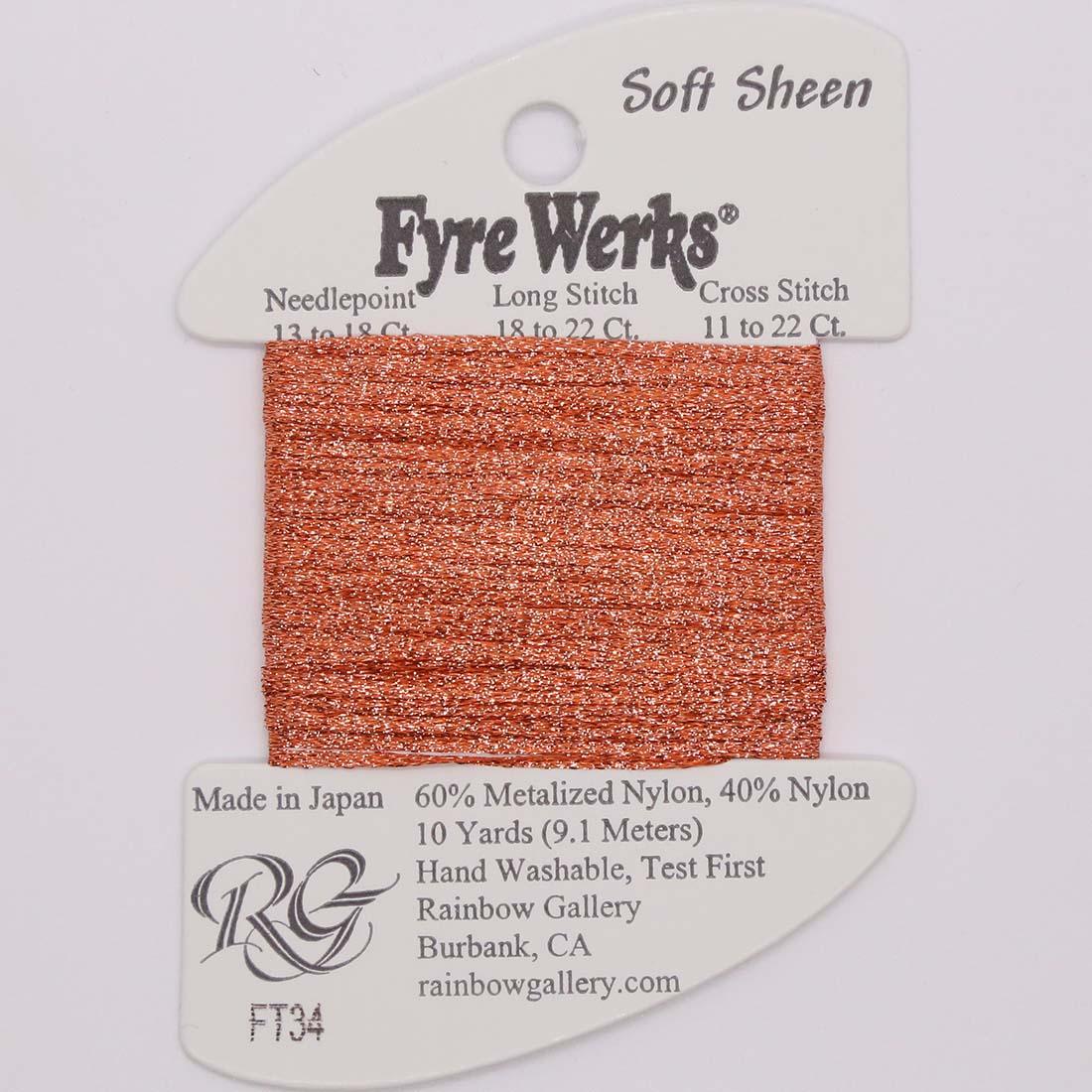Fyre Werks Soft Sheen - Red Orange FT34