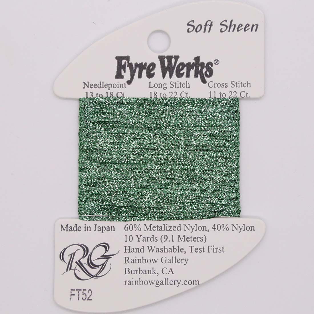 FT52 - Lite Tree Green - Fyre Werks Soft Sheen