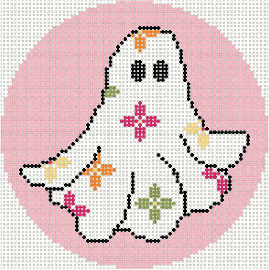 Ghost in Flowers Halloween Round by The Collection Designs