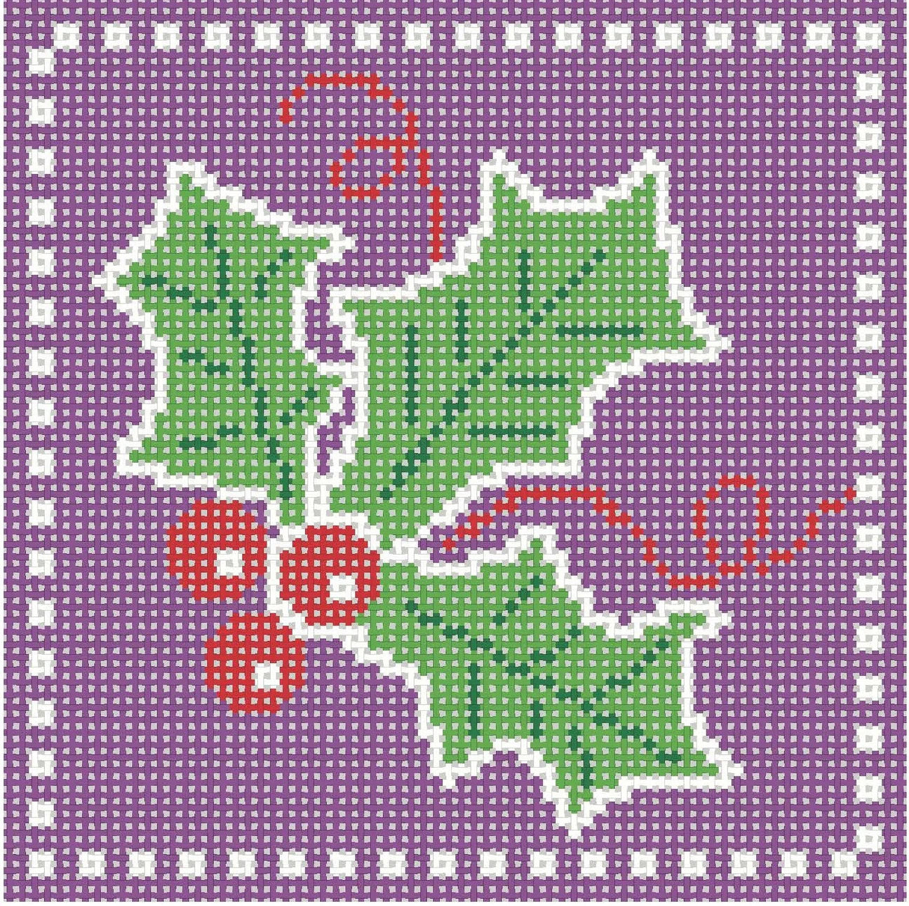 Periwinkle Holly Coaster by The Collection Designs