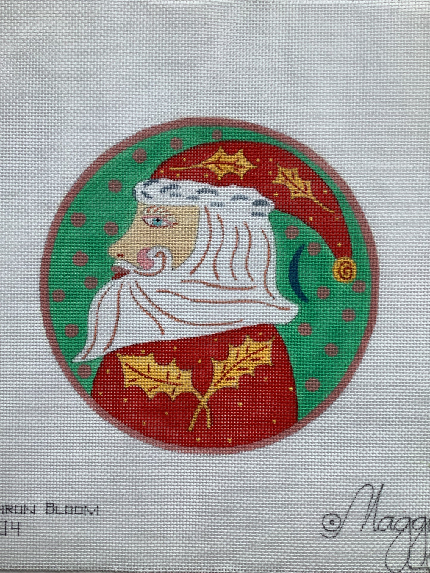 Santa Profile on Teal