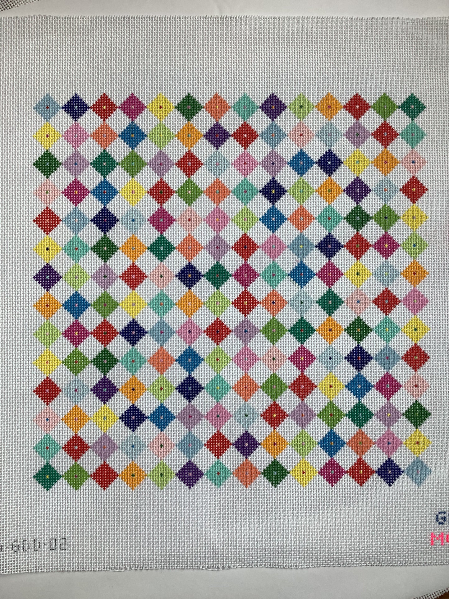 Multi colored diamond