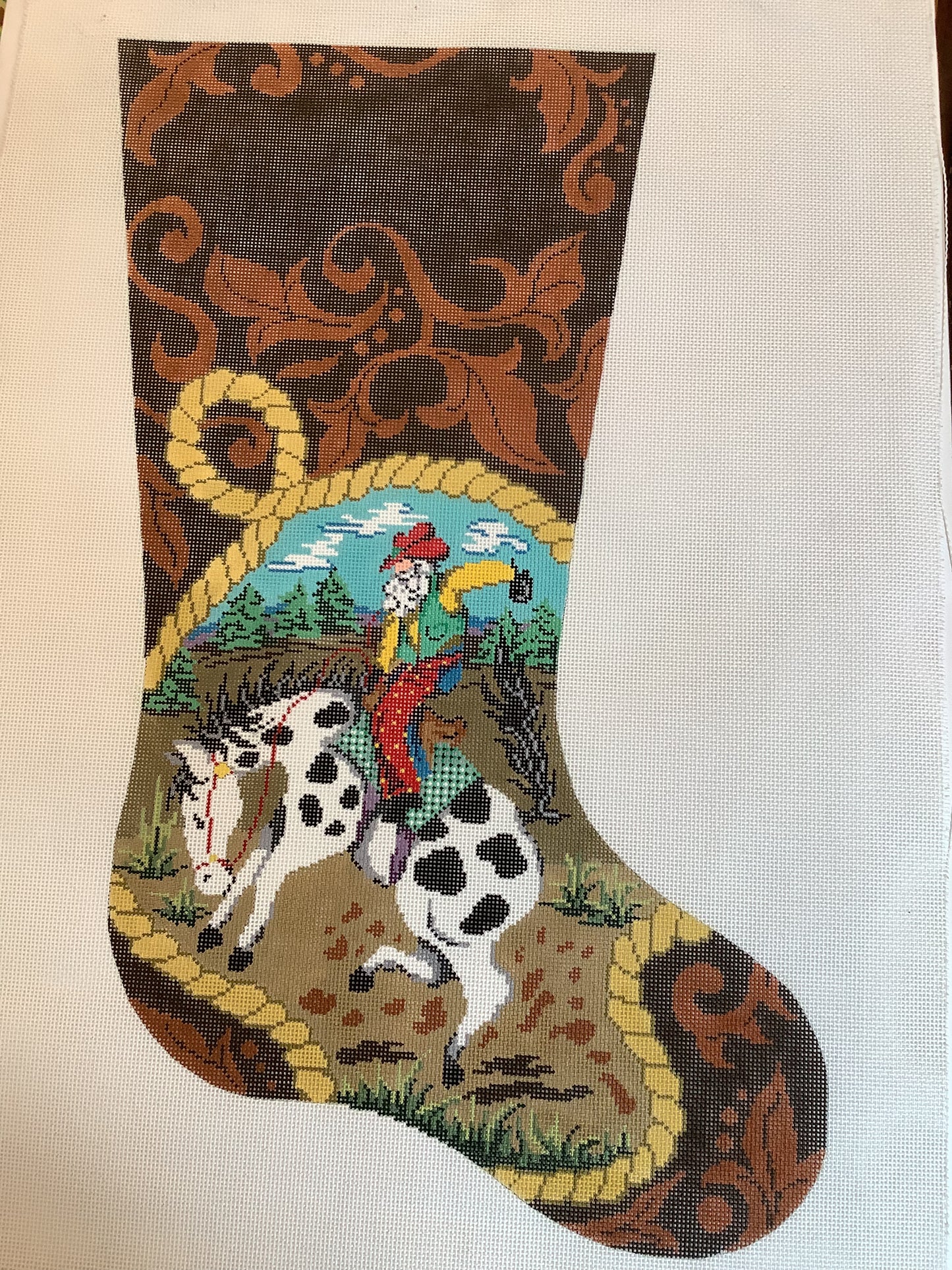 Buckin’ Bronco Cowboy Santa Stocking