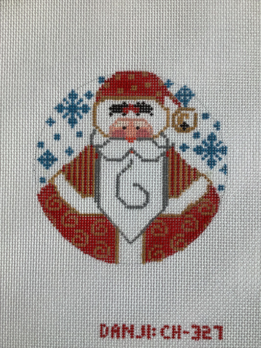 Santa with Holly and Snow