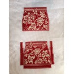 W- Red Damask Coin Purse