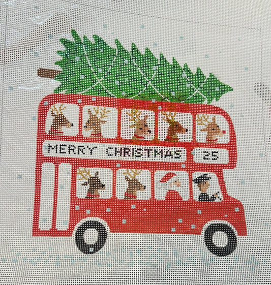 London Christmas - Bus w/Santa & Reindeer