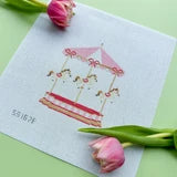 Carousel Series Needlepoint Canvas Pink