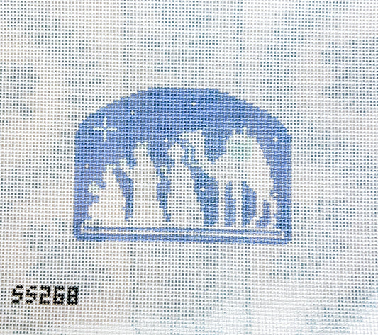 Blue and White Nativity Three wise men by Stitch Style