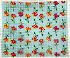 Aqua Floral Clutch by Pop Needle Arts