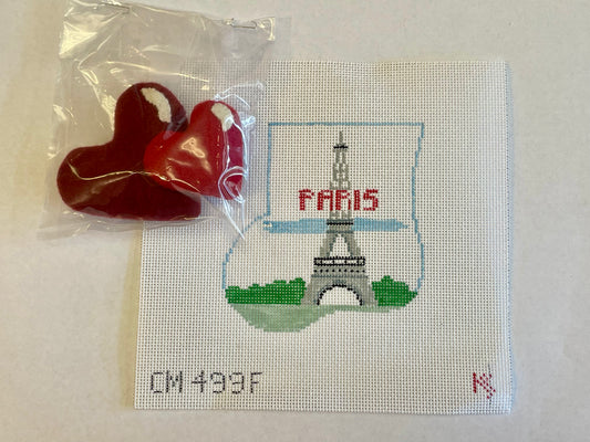 I love Paris with Hearts by Kathy Schenkel