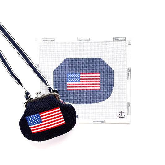 American Flag Kiss Lock Bag - by Jeni Sandberg JS-329A