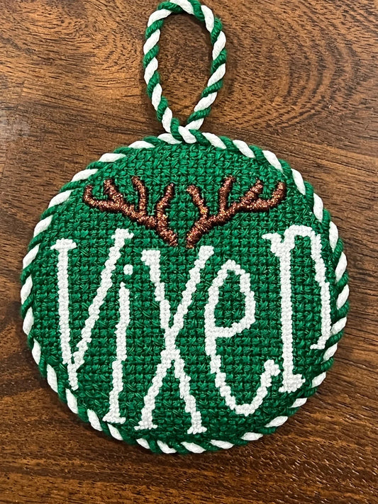 Vixen Reindeer Green/Red by The Collection Designs