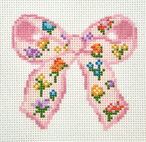 Floral Bow Pink by Pop Needle Arts POP-113