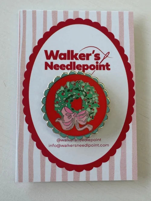 MCD Wreath Scallop Needle Minder by Walker's Needlepoint