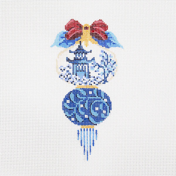 Blue/White Heritage Ornament by Kelly Clark