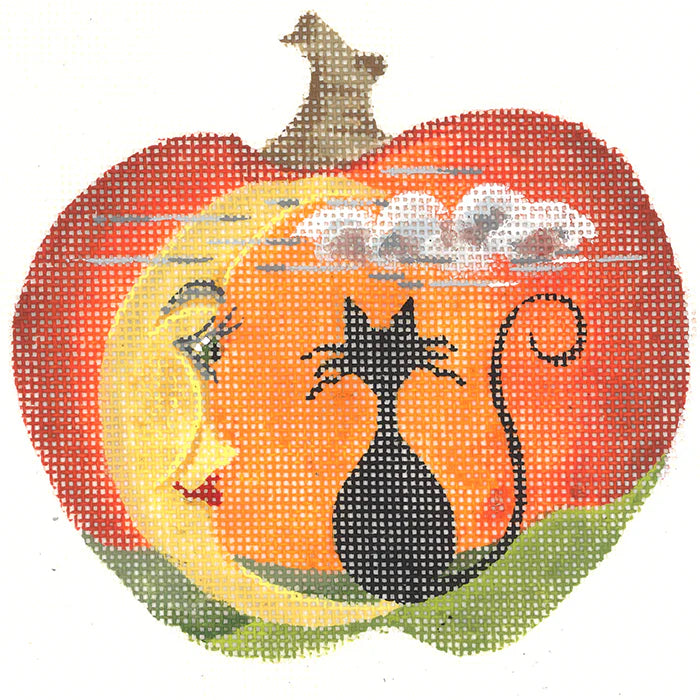 Quarter Moon w/Cat Pumpkin