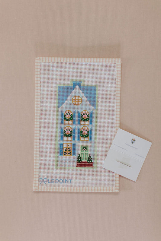 Christmas Village Blue Row House by Le Point Studio