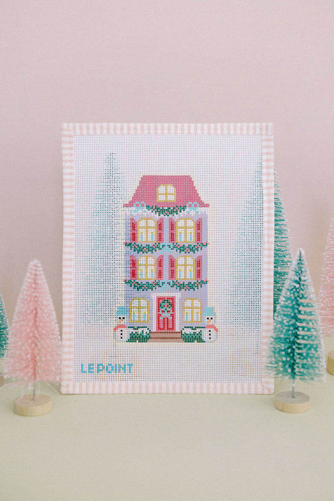 Le Point Christmas Village Purple Row House