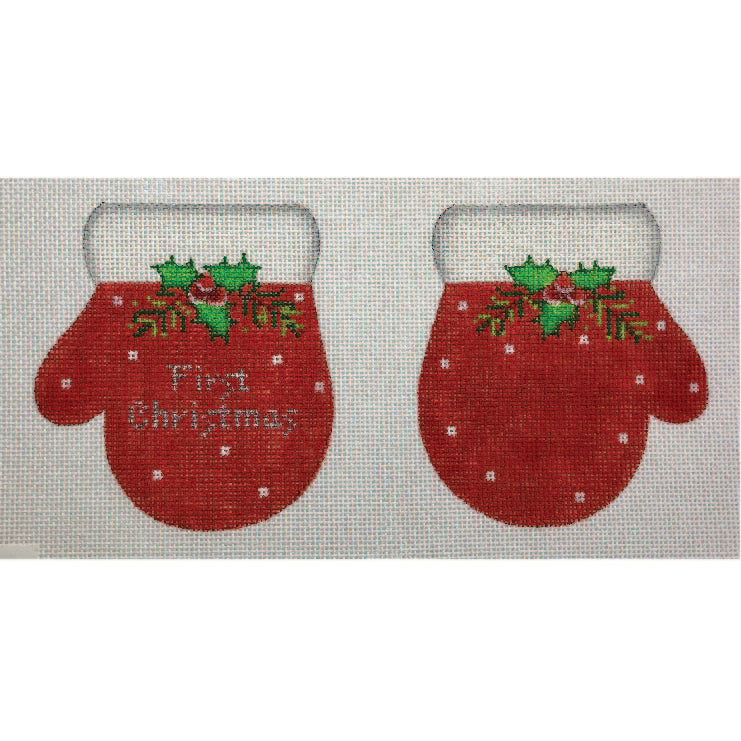 First Christmas Mitten Red by Pepperberry Designs