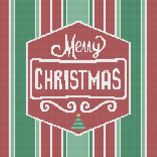 Merry Christmas on Stripe by The Collection Designs
