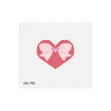 Red Heart with Pink Bow Needlepoint Canvas