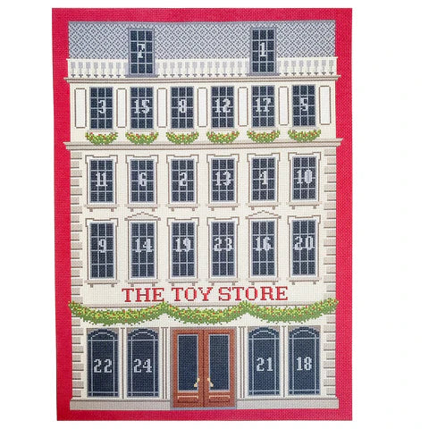 Toy Store Advent Calendar by Bradley Needlepoint