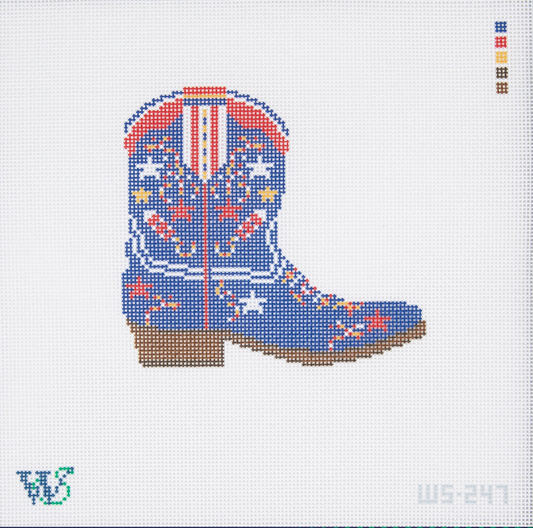 Patriotic Cowboy Boot by Wipstitch