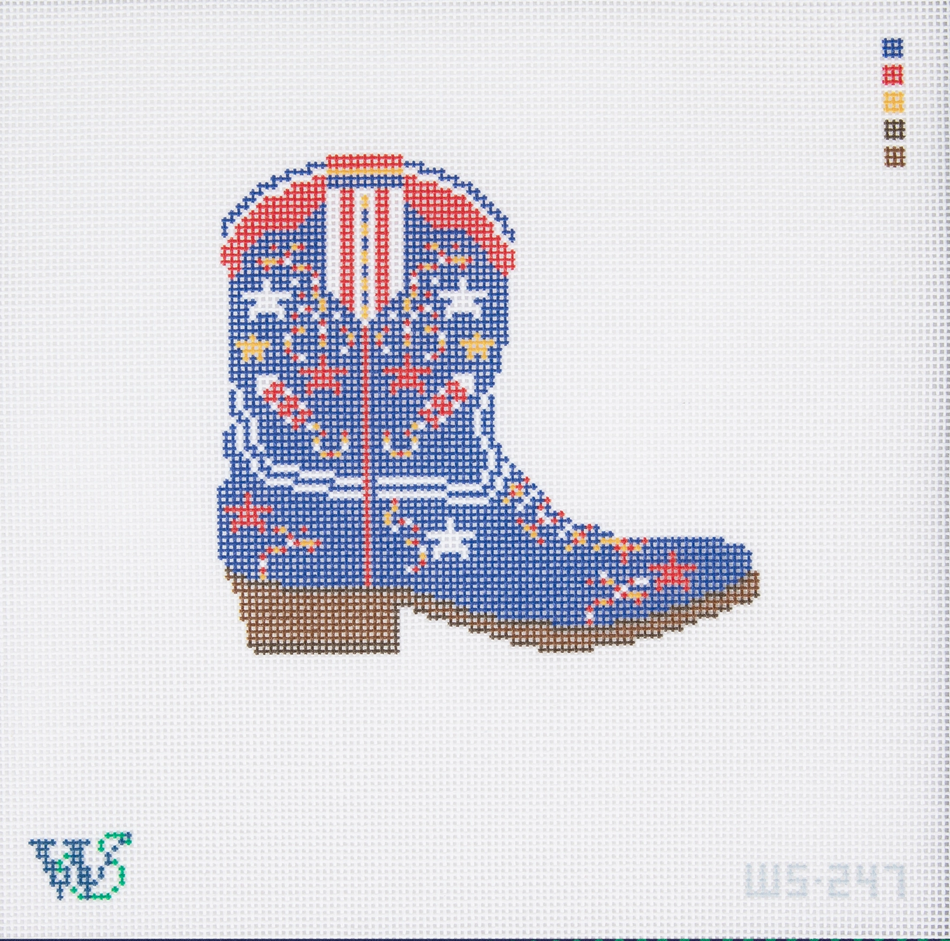 Patriotic Cowboy Boot by Wipstitch