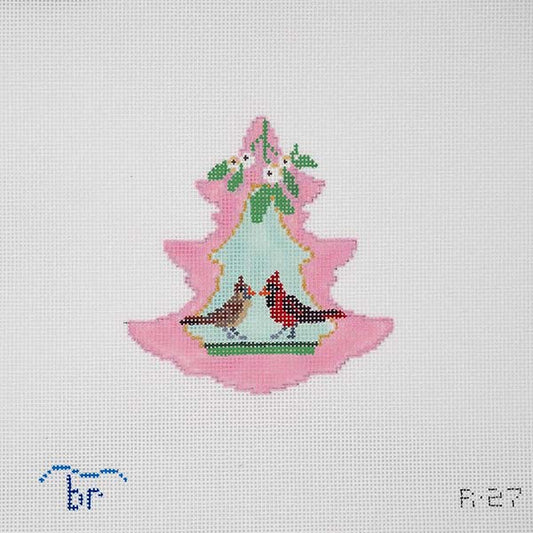 R27 - Pink Tree Cardinal Pair