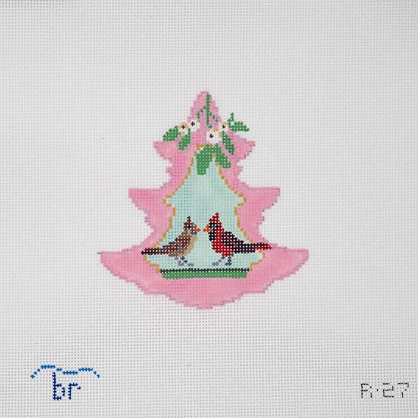 R27 - Pink Tree Cardinal Pair
