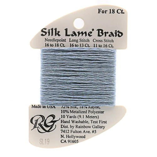Silk Lame' Braid - Antique Blue SL19