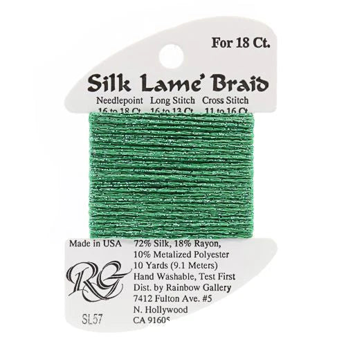 Silk Lame' Braid - Christmas Green SL57