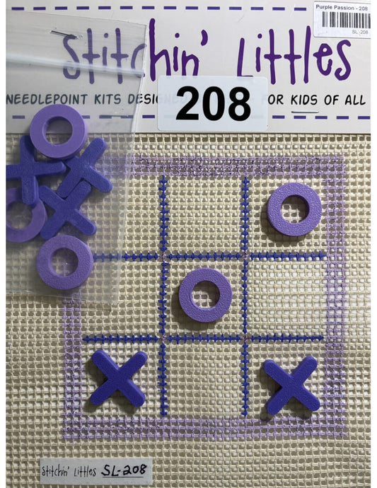 Purple Passion Tic Tac Toe Kit by Stitchin' Littles