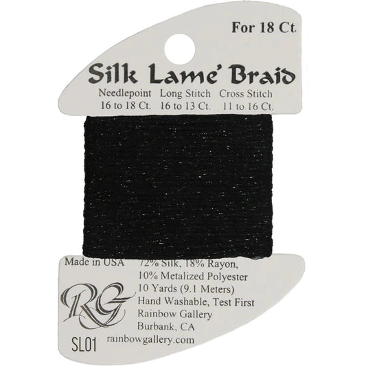 Silk Lame' Braid - Black SL01