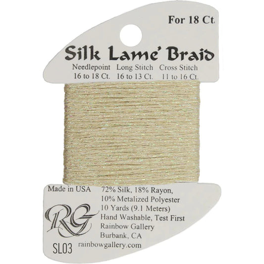 Silk Lame' Braid - Ecru SL03