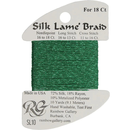 SL10 Green | Silk Lame' Braid