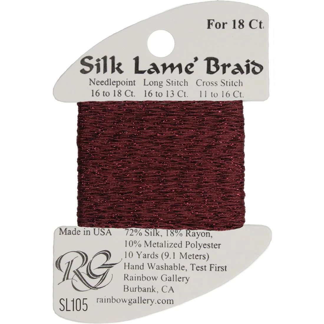 Silk Lame' Braid - Wine SK105