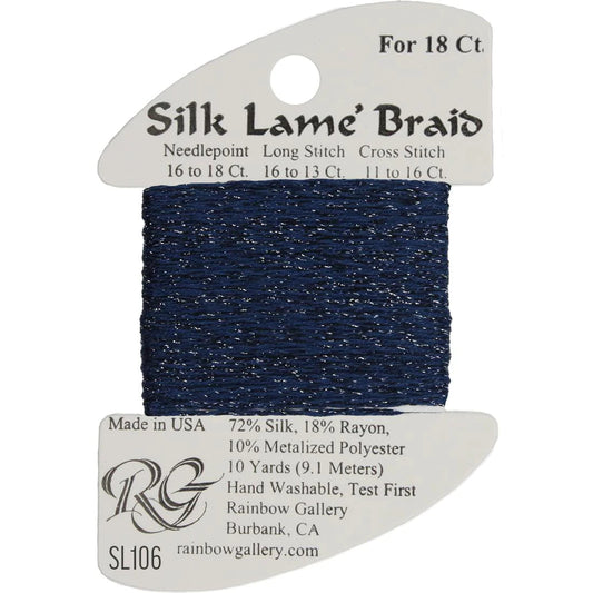 SL106 Dark Denim | Silk Lame' Braid