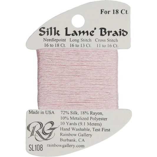 SL108 Soft Pink | Silk Lame' Braid