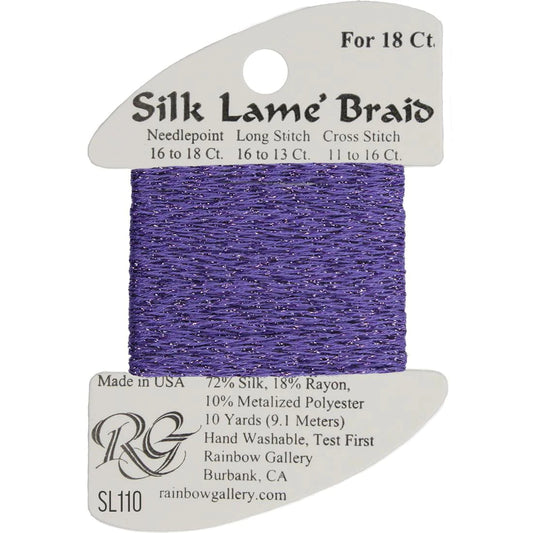 SL110 Violet | Silk Lame' Braid