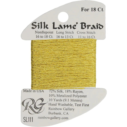 Silk Lame' Braid - Yellow SL11
