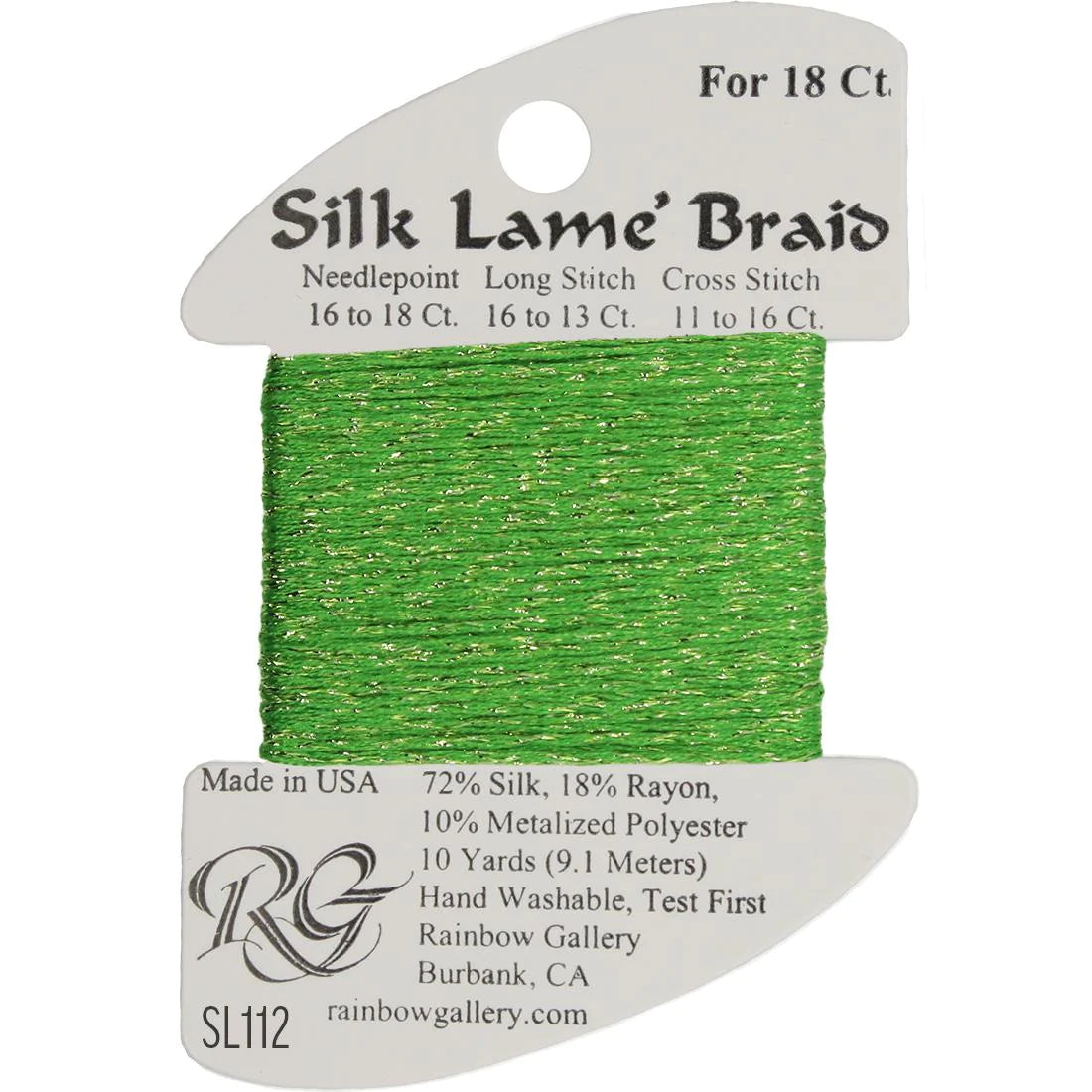 Silk Lame' Braid - Spring Green SL112