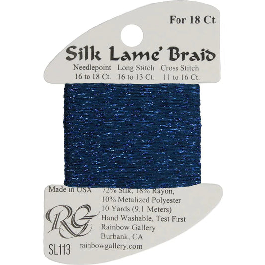 SL113 Dark Lagoon | Silk Lame' Braid
