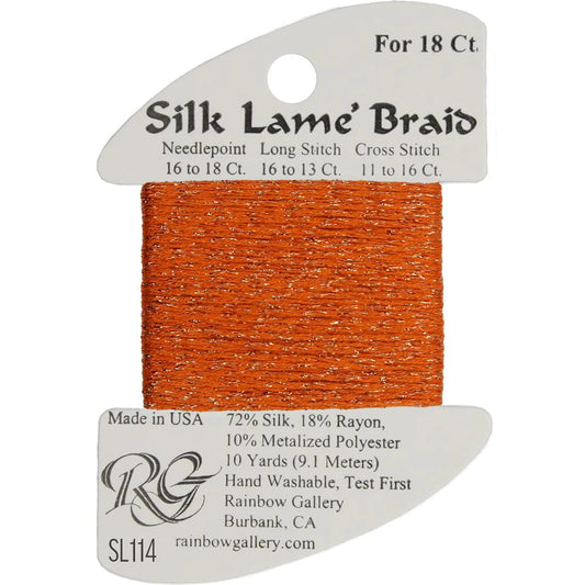 SL114 Lite Pumpkin | Silk Lame' Braid
