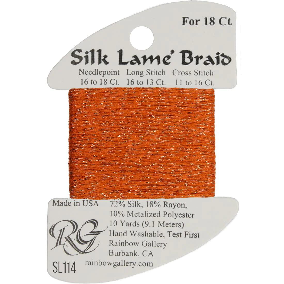 Silk Lame' Braid - Lite Pumpkin Sl114