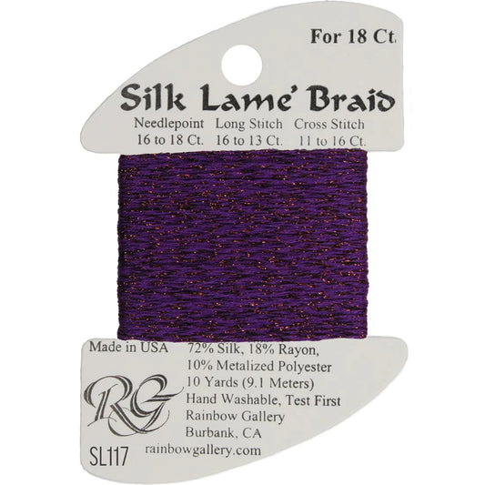 SL117 Dark Violet | Silk Lame' Braid