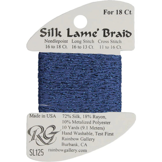 SL125 Denim | Silk Lame' Braid