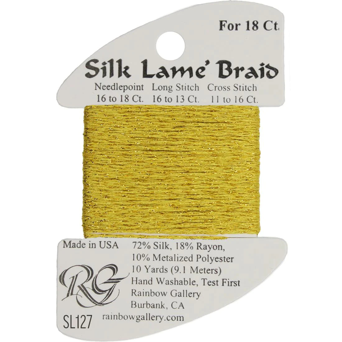 Silk Lame' Braid - Canary Yellow SL127