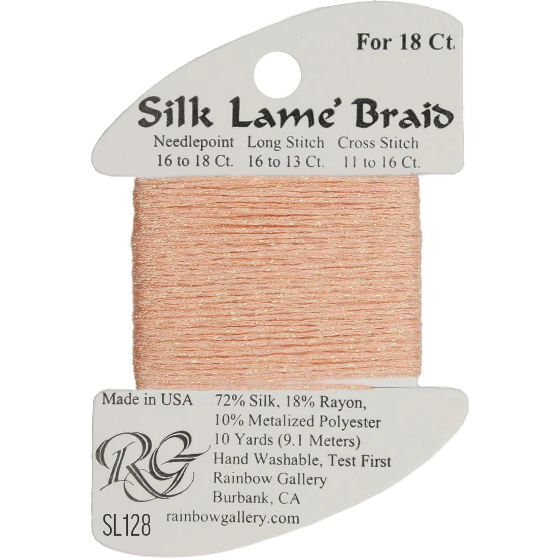 Silk Lame' Braid - Crab Bisque SL128