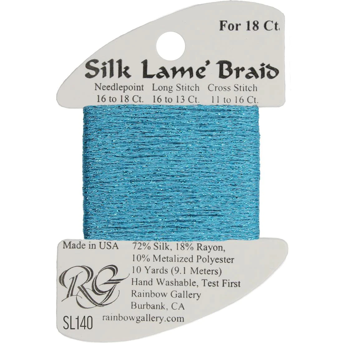 Silk Lame' Braid - Jamaican Sea SL140